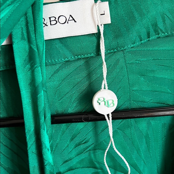 Rat & Boa Green Long Sleeve Dress Large - Picture 3 of 4